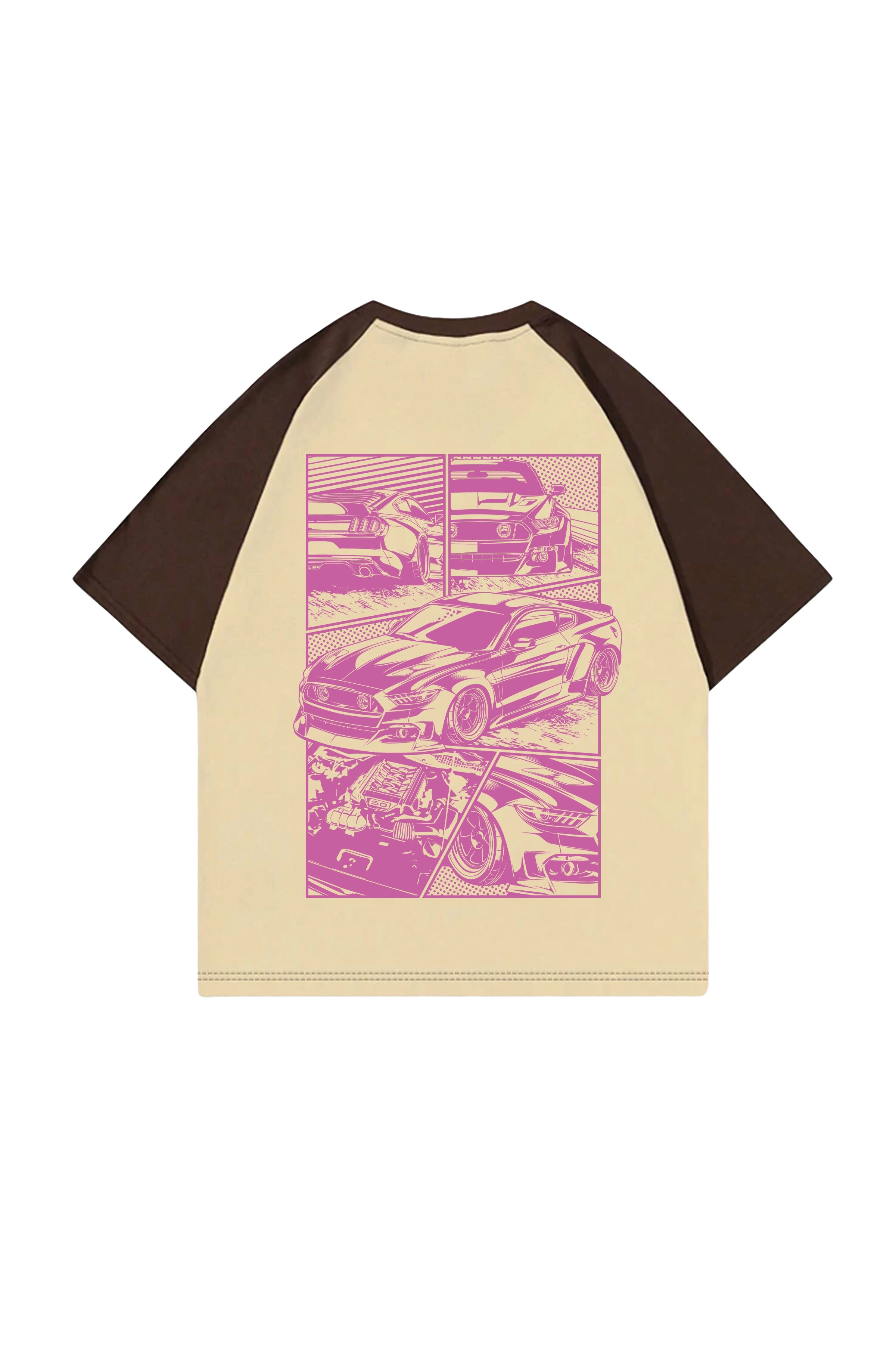 Mustang Designed Ranglan Oversized T-shirt