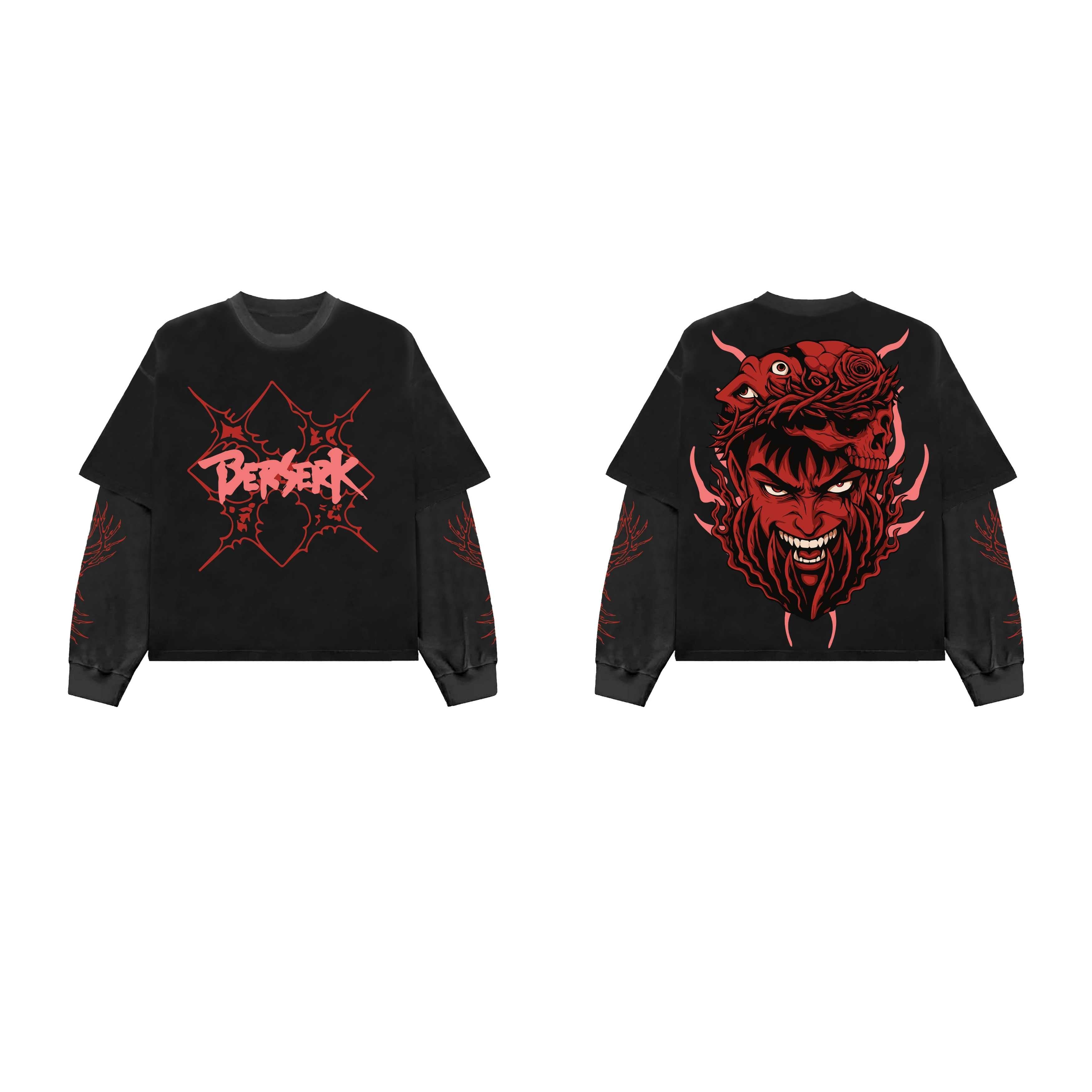Berserk Designed B&G Oversized Long Sleeve T-shirt