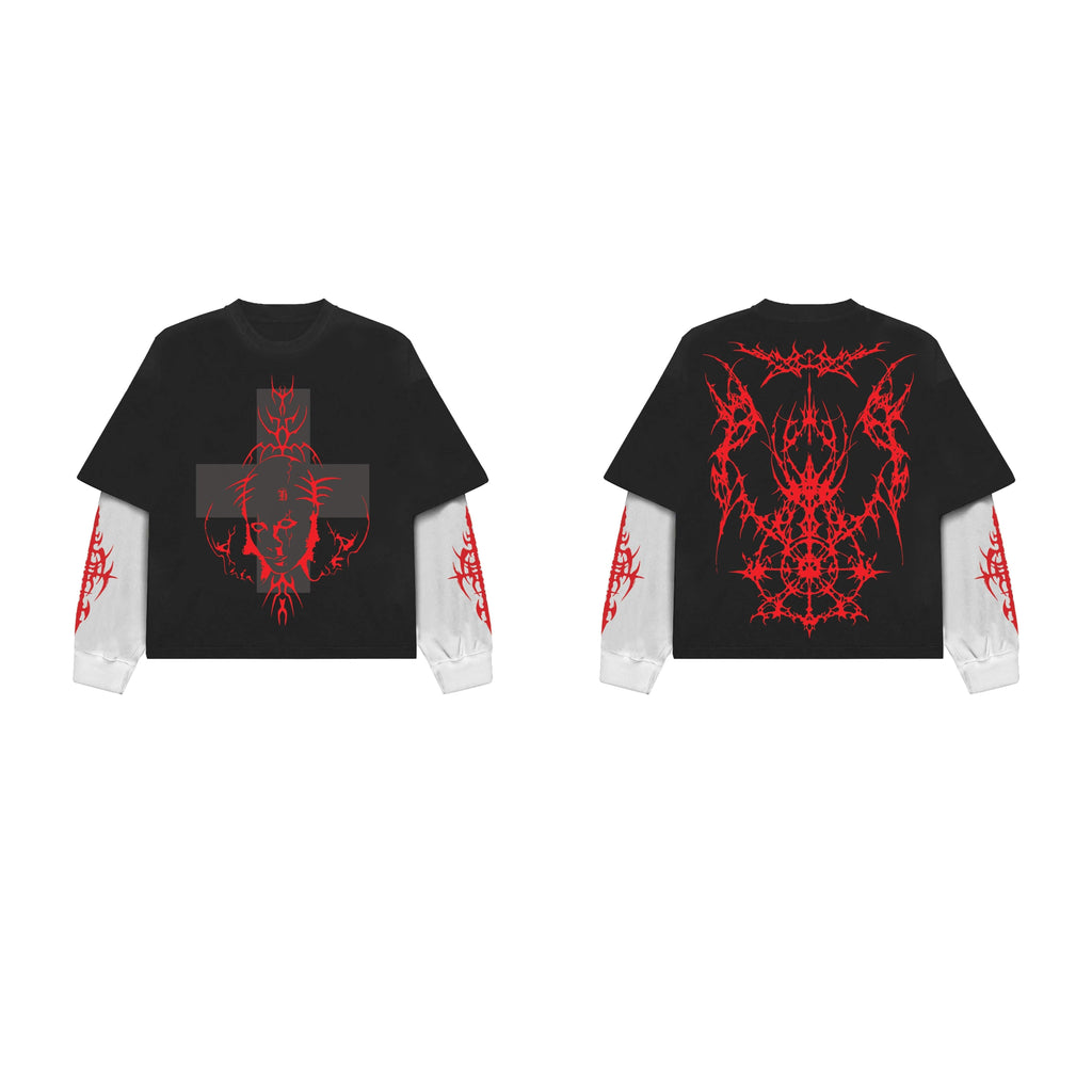 Blessed by Damage Designed Oversized Long Sleeve T-shirt