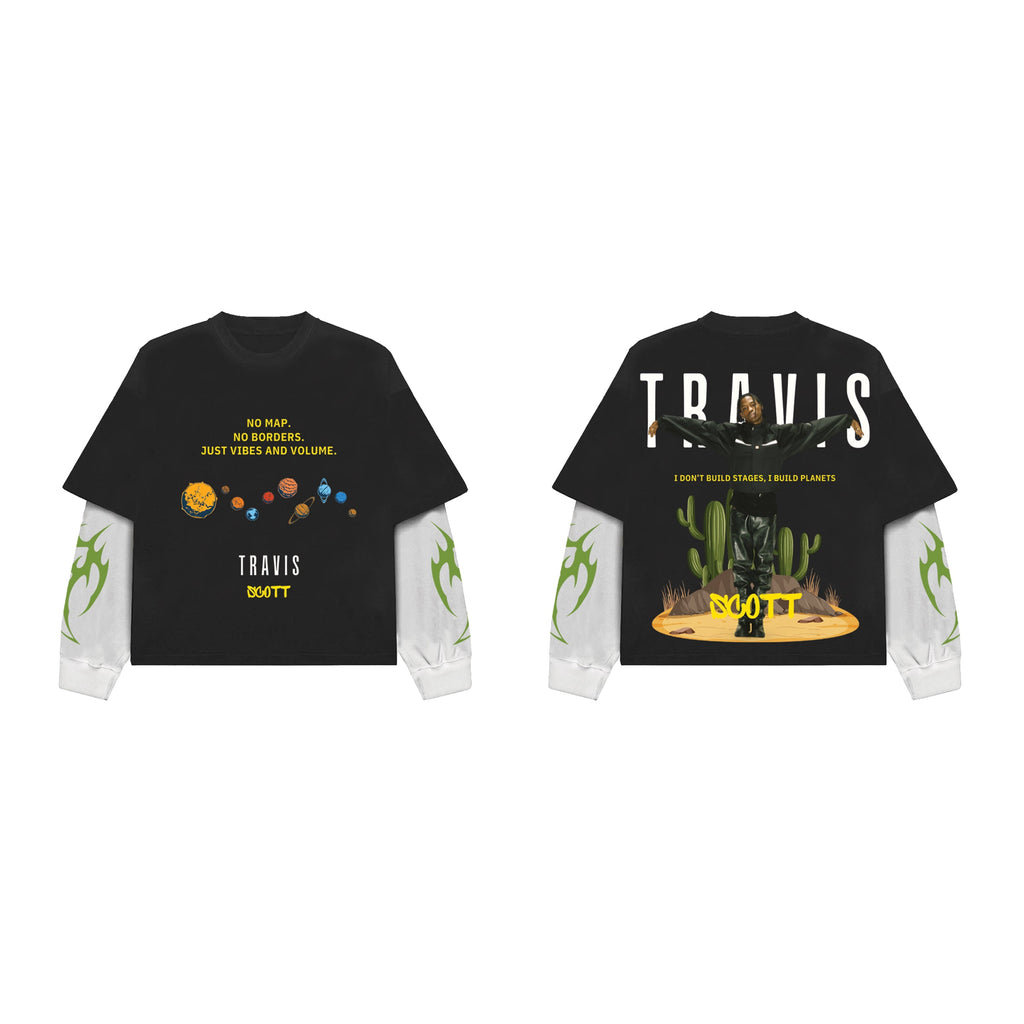Travis Scott Designed Oversized Long Sleeve T-shirt