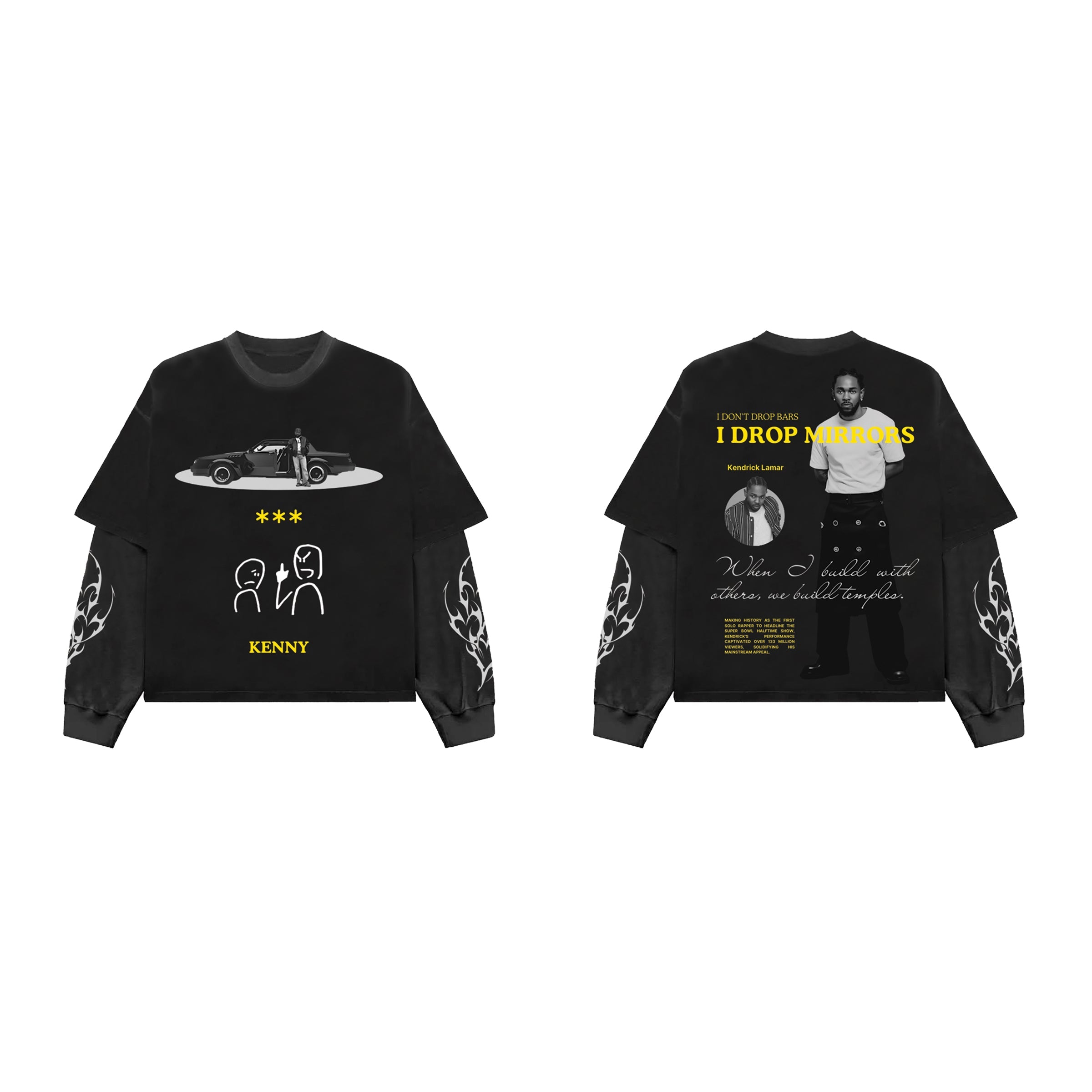 Kendrick Lamar Designed Oversized Long Sleeve T-shirt