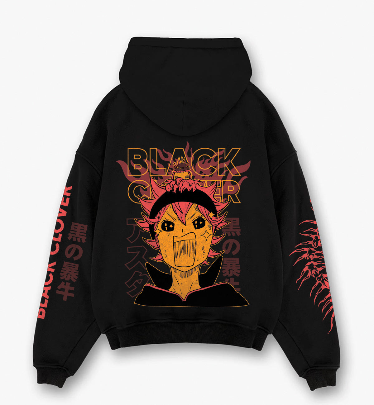 Black Clover Designed Oversized Hoodie
