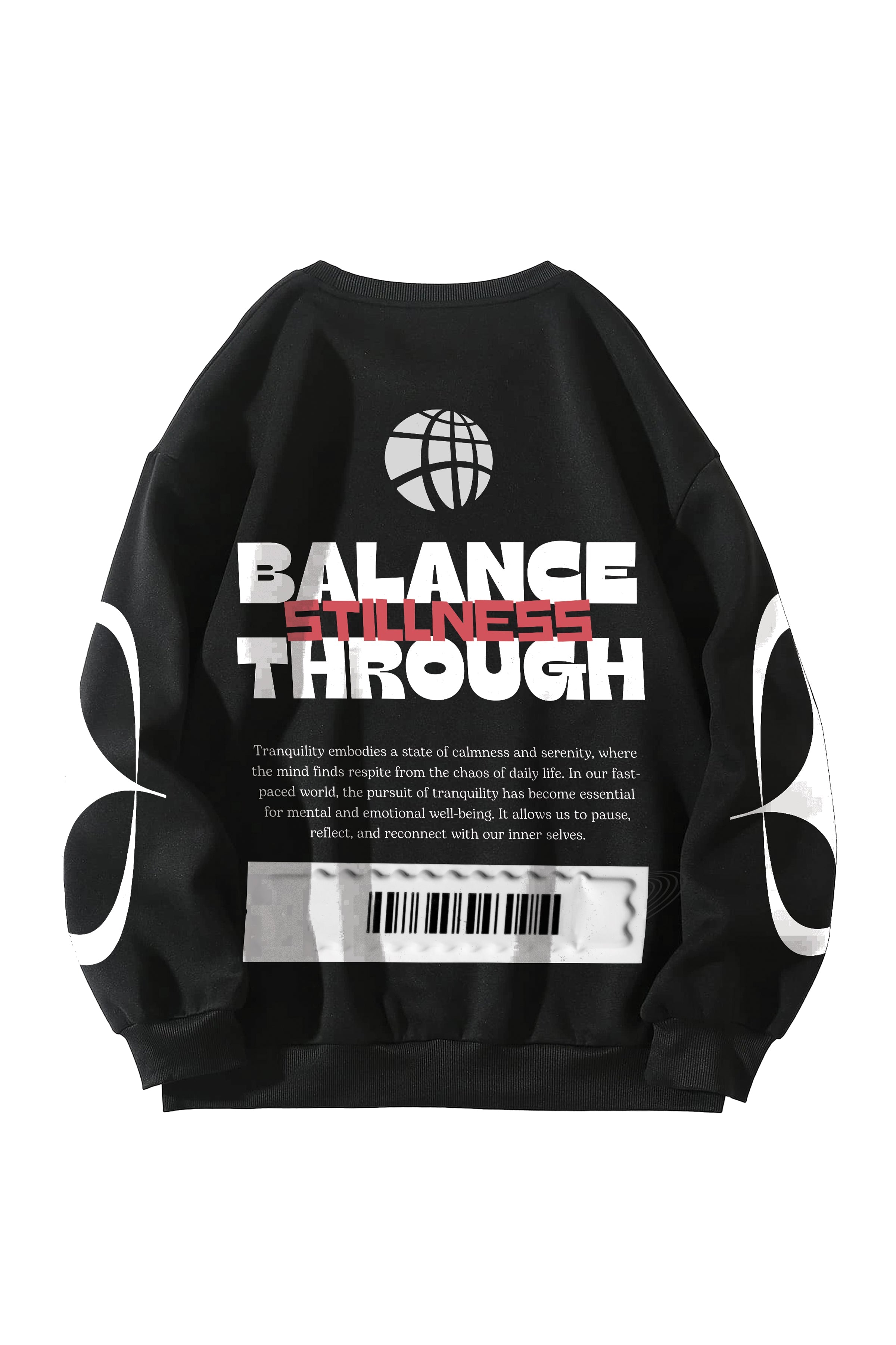 Balance Stillness Through Designed Oversized Sweatshirt