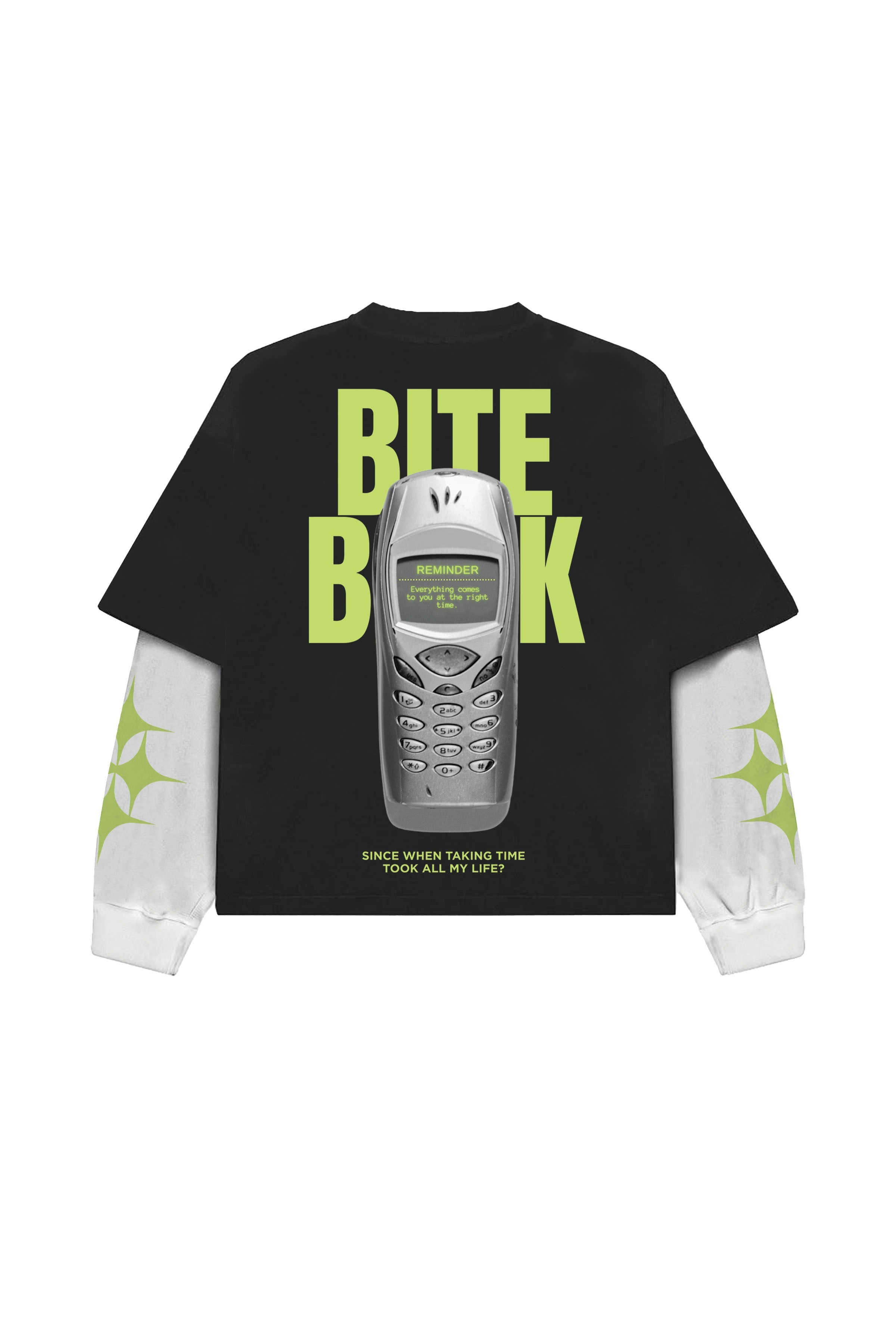 Take A Break B&W LS Oversized Tee