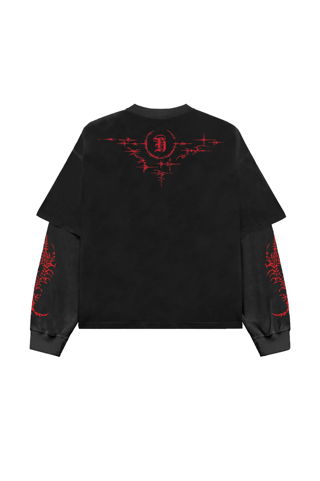 Ritual Error Designed Oversized Long Sleeve T-shirt