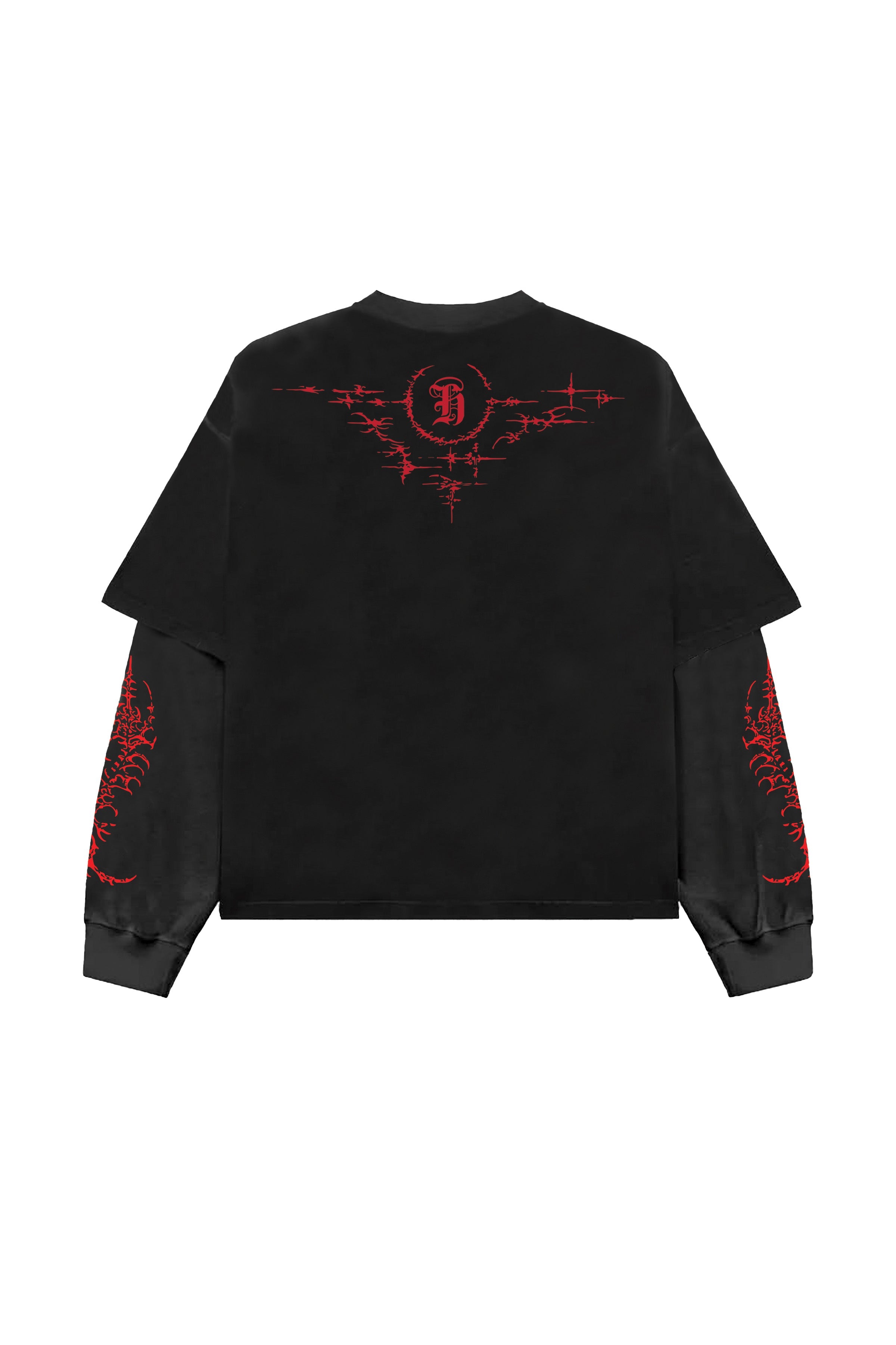 Ritual Error Designed Oversized Long Sleeve T-shirt