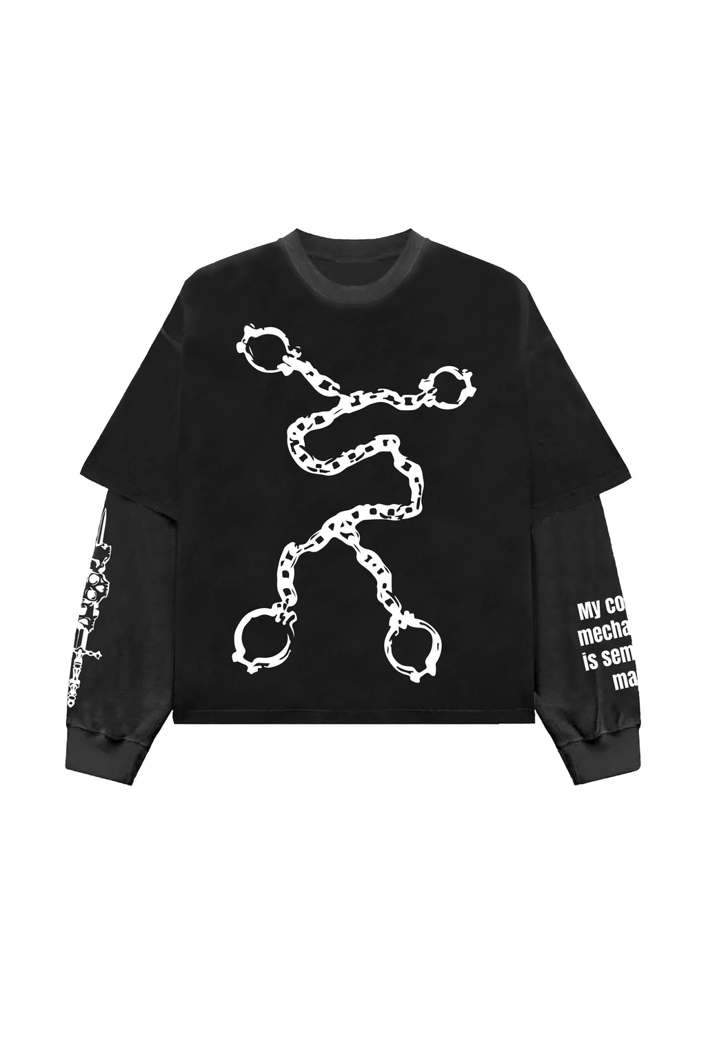 Semi - Automatic Designed Oversized Long Sleeve T-shirt
