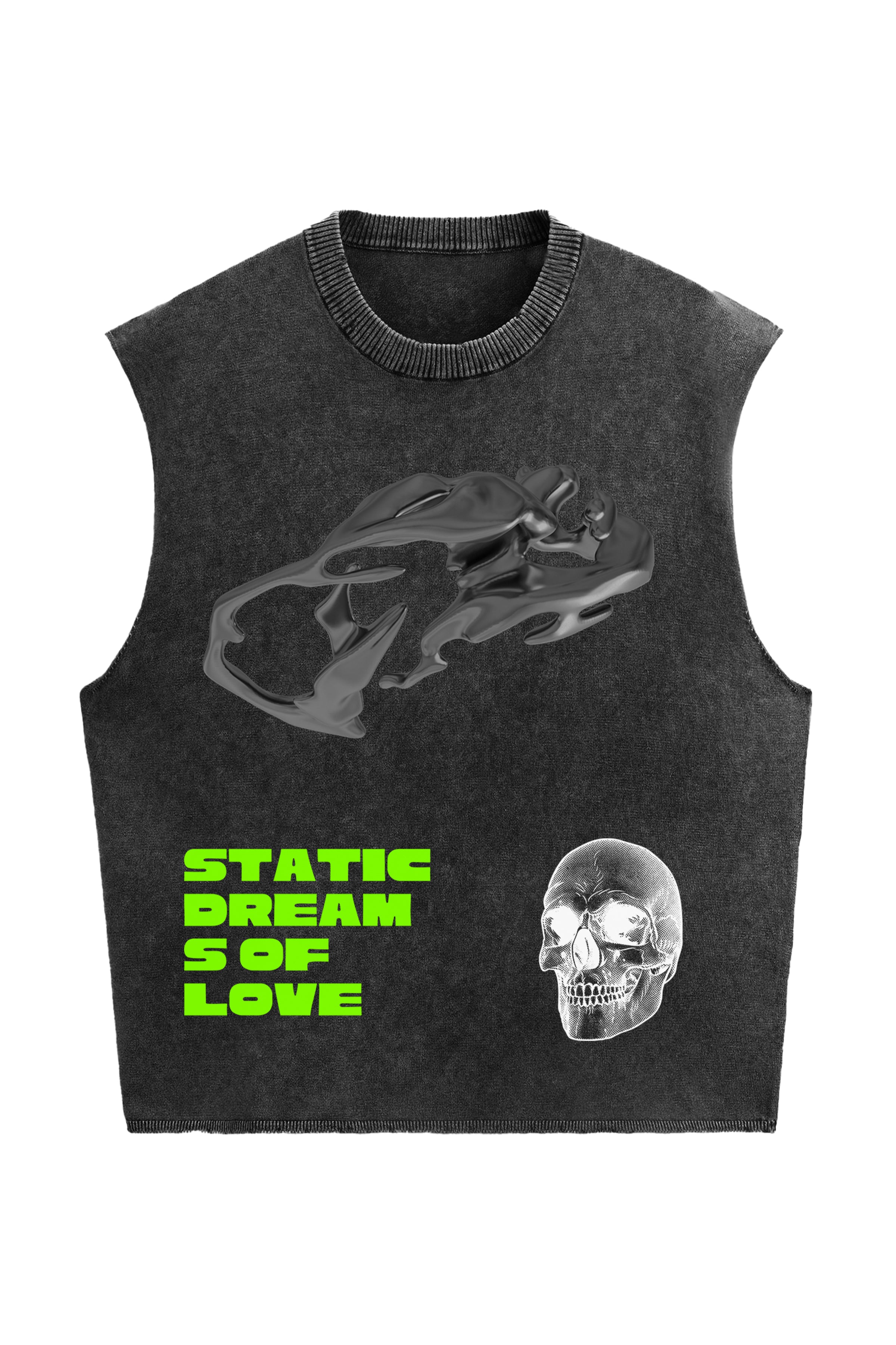 State Dreams Of Love Designed Vintage Oversized Tank