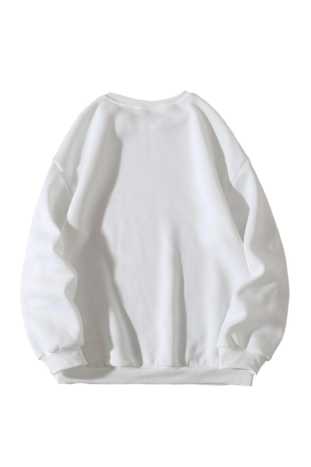 Plain White Designed Oversized Sweatshirt