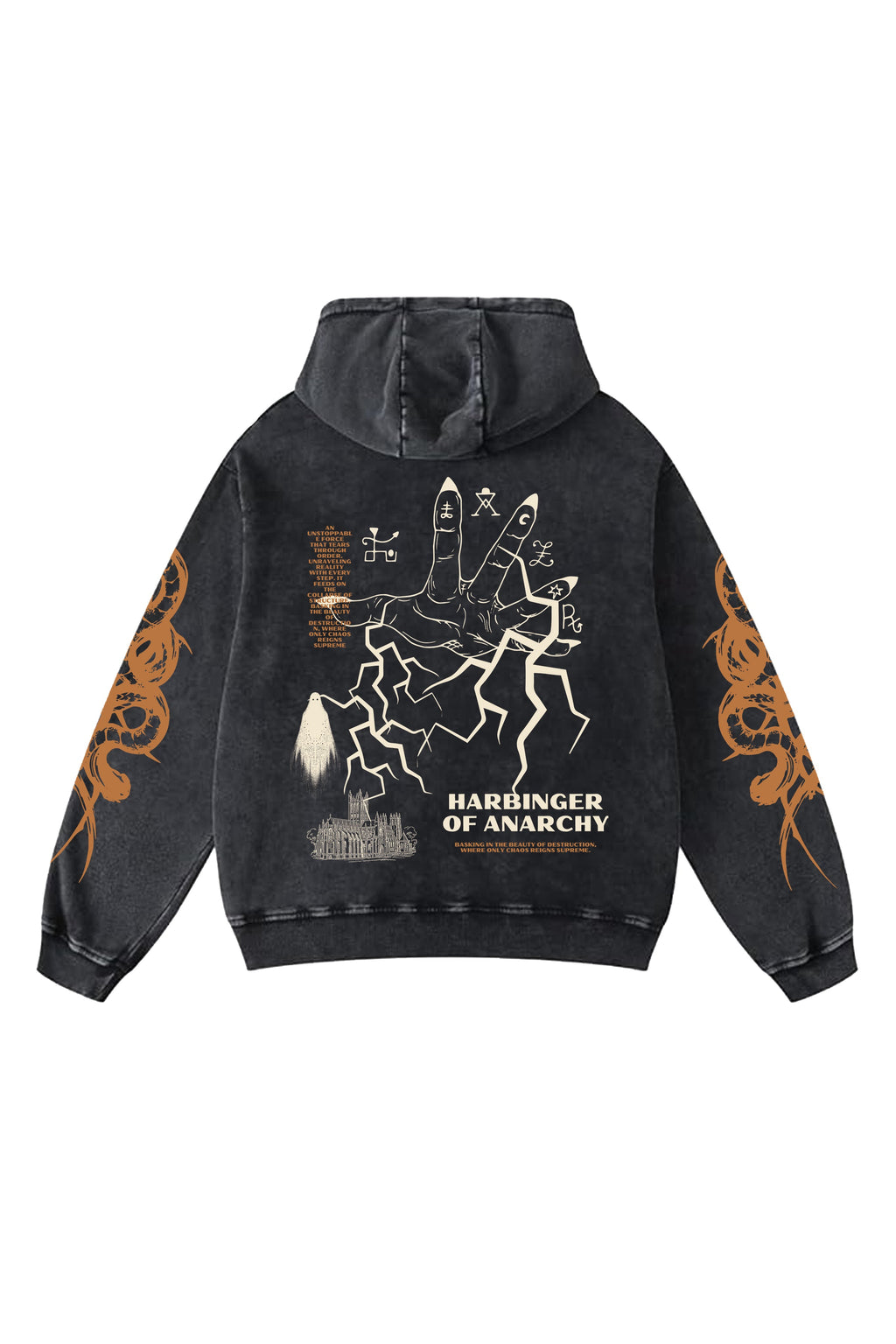 Harbinger Of Anarchy Designed Oversized Hoodie