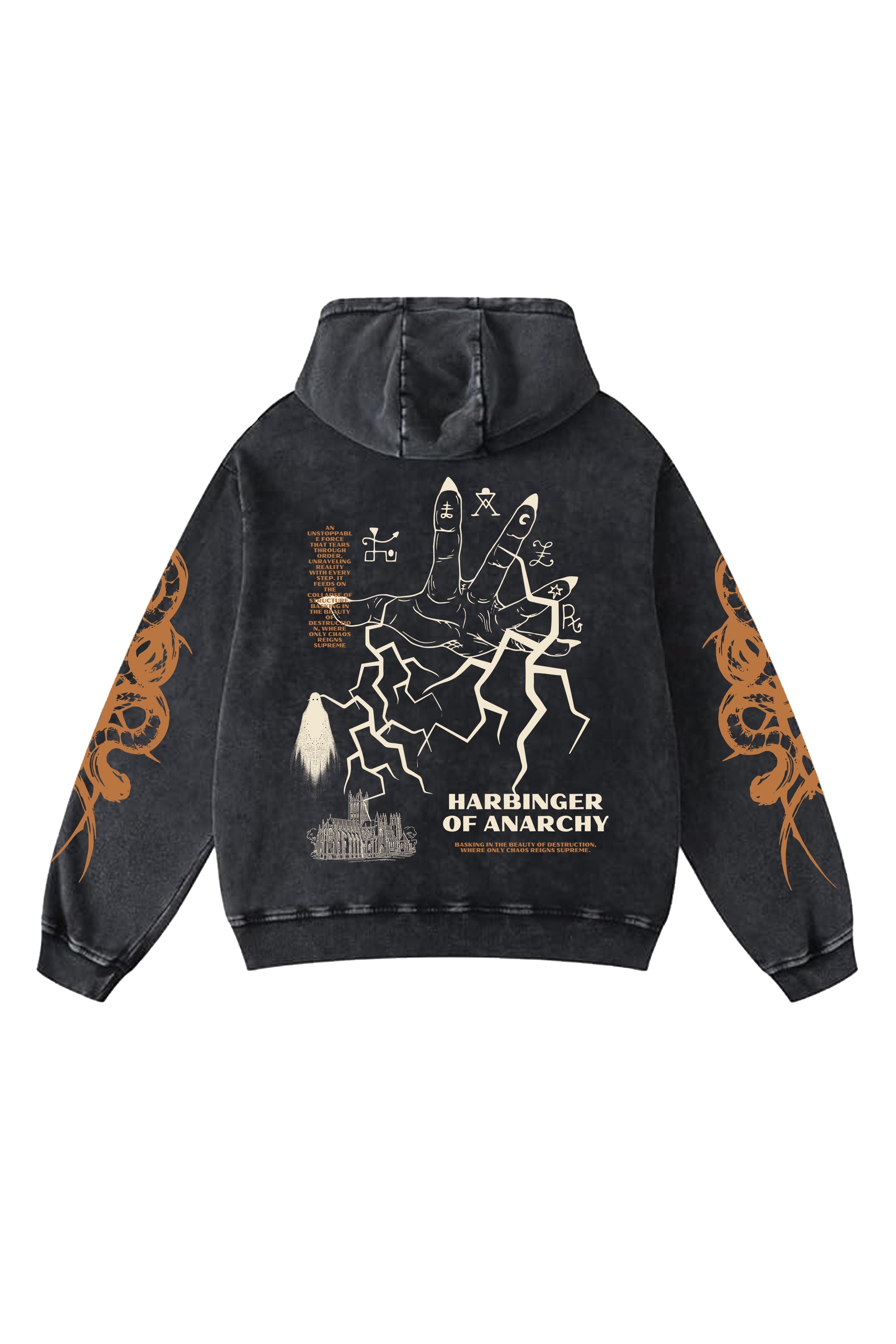 Harbinger Of Anarchy Designed Oversized Hoodie