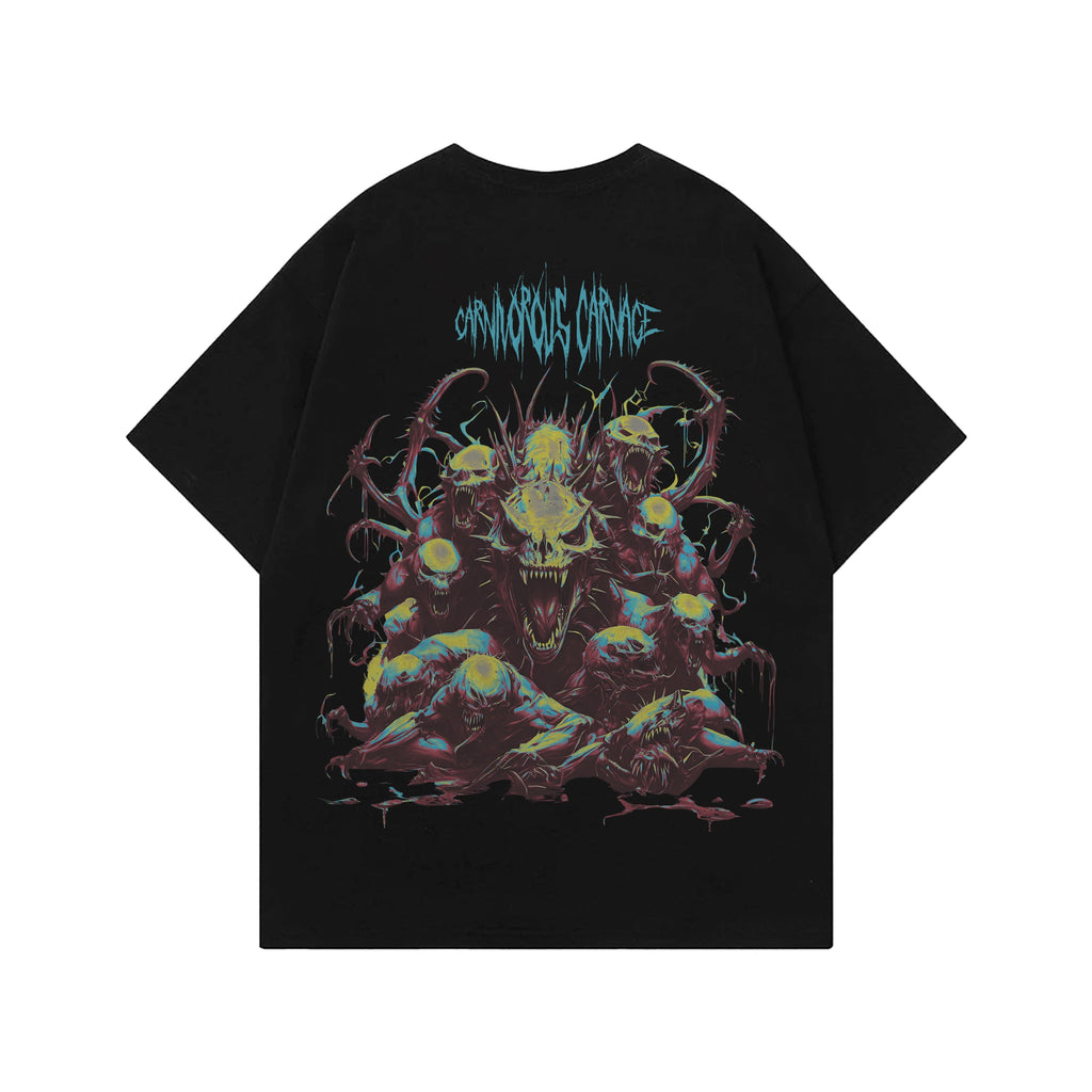 Carnivorous Carnage Designed Oversized T-shirt