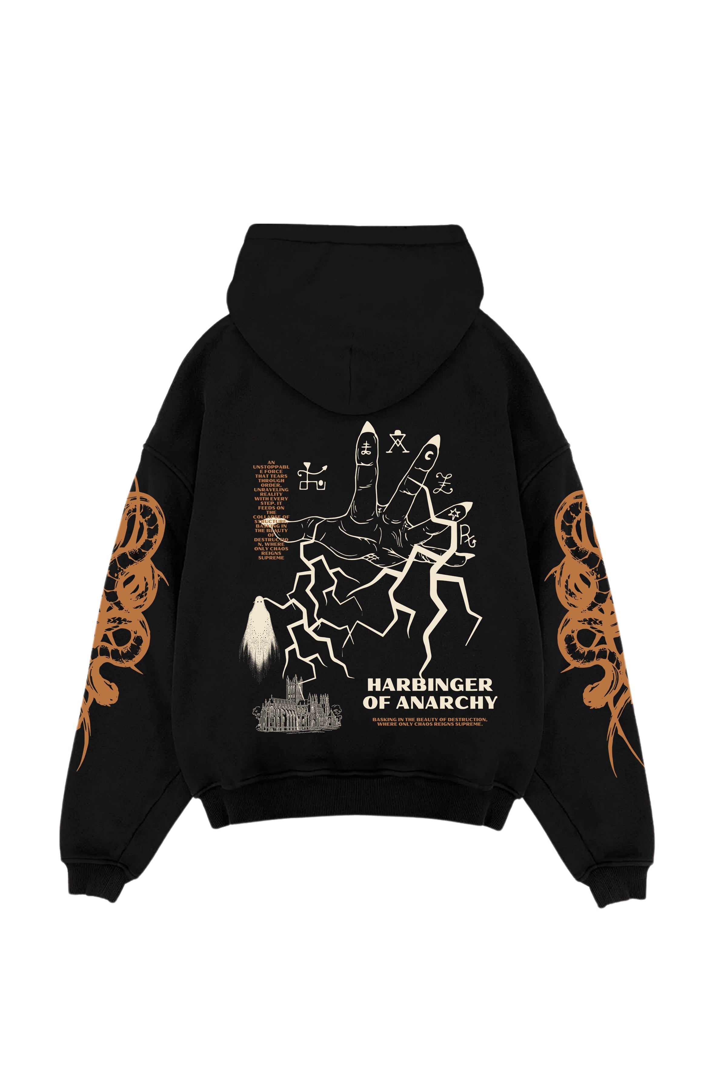Harbinger Of Anarchy Designed Oversized Hoodie