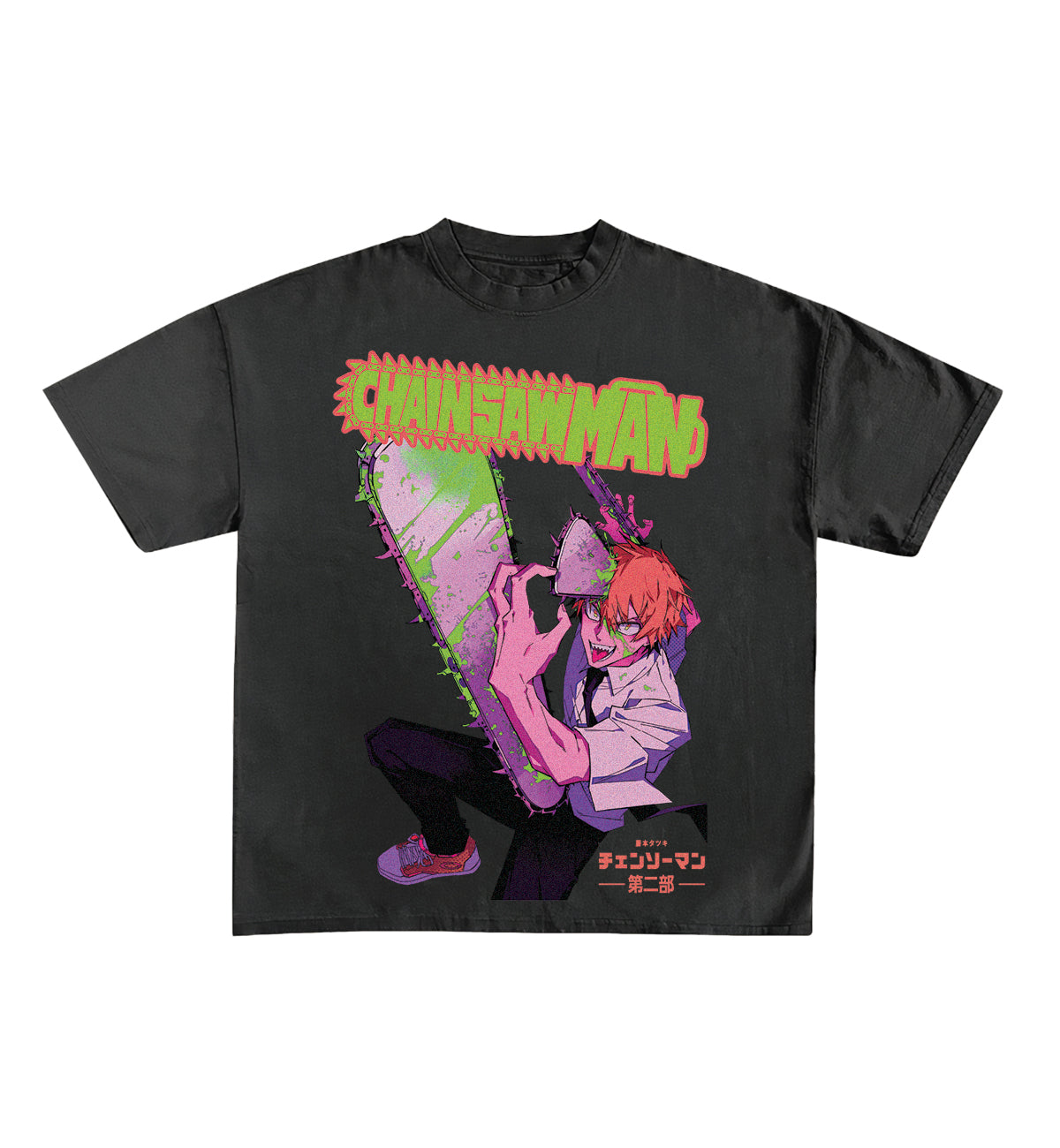 Chain Saw Man Designed Oversized Tee