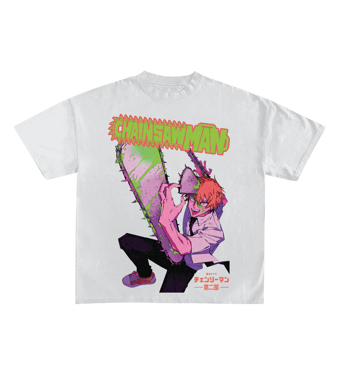 Chain Saw Man Designed Oversized Tee
